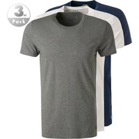 Polo Ralph Lauren Herren T-Shirts blau Baumwolle unifarben von Polo Ralph Lauren