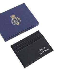Polo Ralph Lauren Kartenetui aus Leder für Herren in Schwarz mit Silberfolien-Logo, silber von Polo Ralph Lauren
