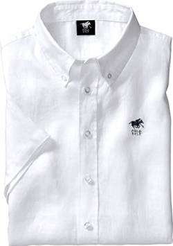 Polo Sylt Herren Leinenhemd Kurzarm, leichtes Sommerhemd aus 100% Leinen, lässig-Elegante Herrenmode mit Thermoregulation für warme Tage, Weiß, Gr. 3XL von Polo Sylt