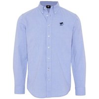 Polo Sylt Langarmhemd mit Button-down-Kragen und Label-Stitching von Polo Sylt