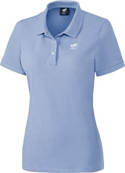 Polo Sylt Poloshirt Kurzarm, sportlich Elegantes Polo für Damen, Polohemd aus weichem Stretch-Piqué, Damenbekleidung, Hellblau, Gr. XXL von Polo Sylt