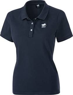 Polo Sylt Poloshirt Kurzarm, sportlich Elegantes Polo für Damen, Polohemd aus weichem Stretch-Piqué, Damenbekleidung, Marine, Gr. M von Polo Sylt