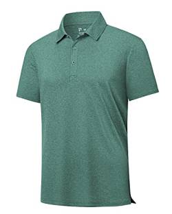 Polu Poloshirts für Herren, kurzärmelig, Golf-Polo-T-Shirt für Herren, Grün , XX-Large von Polu