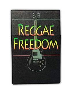 ZIGARETTENDOSE Reggae für 20 Zigaretten mit Sprungdeckel Kunststoff Zigarettenbox Zigarettenetui Box Dose Etui 44 (Reggae Freedom) von Polyflame