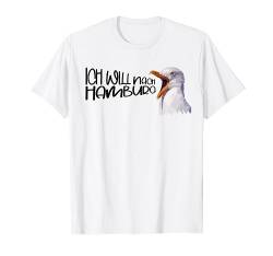 Hamburg Hafen Elbe Küste Möwe norddeutsch Hamburg T-Shirt von Polygon Art Geschenke