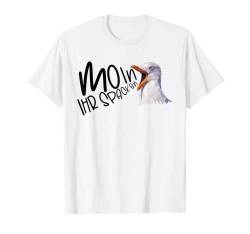 Möwe Seevogel - Moin ihr Spacken - norddeutscher Spruch T-Shirt von Polygon Art Geschenke