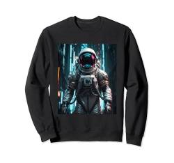 Cyberpunk Astronaut Aesthetic Futuristisch Raum Design Print Sweatshirt von Polymerched Cyberpunk