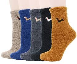 Pomlia Damen Haute Dackel Hund Socken Casual Crew Socken Tier Niedliche Socken Geschenke für Frauen, D18, Einheitsgröße von Pomlia