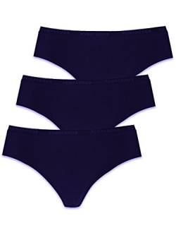 Pompadour Damen Bikinislip 3er Pack, 7738-054, 36, Blau von Pompadour