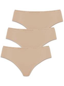 Pompadour Damen Bikinislip Intime 3er Pack Größe 44, Farbe biskuit von Pompadour