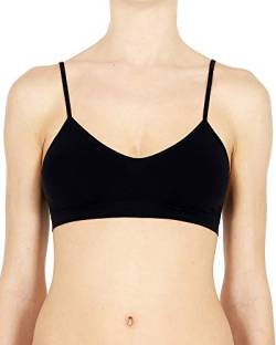 PMPEA BH Brassiere Feeling aus Mikrofaser Set 4 Stück, Schwarz S/M von Pompea