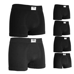 Pompea (6pack Boxer-Shorts Aus Mikrofaser Herren Niedrige Taille Moving (L/XL, Schwarz) von Pompea