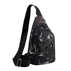 Pomrone Brusttasche Sling Rucksack Sling Bag Schultertasche Umhängetasche Dreieck Pack Herren Und Damen Leicht Kleier Sling Rucksäcke Für Wanderungen, Reisen, Radfahren, Hundewandern von Pomrone