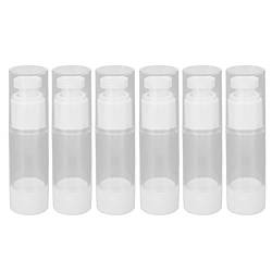 6 Stück 30 Ml Transparente Leere Flaschen Press-Vakuum-Kunststoff-Nachfüllbehälter für Shampoo, Lotionen, Creme von Pongnas