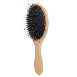 Entwirrende Haarbürste mit Holzgriff, Kopfhaut Massagekissen Haarbürste für Männer und Frauen von Pongnas