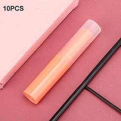 Leere Lippenbalsam-Röhrchen 10 Stück Lipgloss-Behälter DIY Lipgloss-Balsam-Röhrchen-Halter (06# Lippenstifttube [orange]) von Pongnas