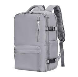 Damen-Reise-Umhängetasche, großes Fassungsvermögen, leicht, getrenntes Schuhfach, multifunktionaler Gepäck-Rucksack, Kurze Reise, schlechte Reisetasche Ladegerät-Organizer-Tasche (Grey, One Size) von Poo4kark
