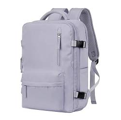 Damen-Reise-Umhängetasche, großes Fassungsvermögen, leicht, getrenntes Schuhfach, multifunktionaler Gepäck-Rucksack, Kurze Reise, schlechte Reisetasche Ladegerät-Organizer-Tasche (Purple, One Size) von Poo4kark