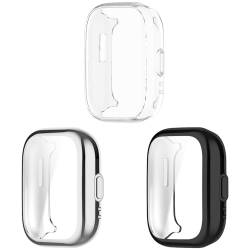 Poo4kark Hülle Kompatibel mit AmazfitActive Smartwatch Uhrengehäuse Sense Schutzhülle 3ER Set TPU Material Case Film Integrated Case Anti Drop Schutzhülle (A+B+C-A, One Size) von Poo4kark