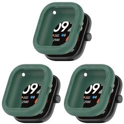 Poo4kark Hülle Kompatibel mit Redmi Watch 4 Smartwatch【Silikonhülle】 Weich Case Anti-Drop Schutzhülle 3PCS Ultradünne PC Schutz Uhrengehäuse (1-3PCS G, One Size) von Poo4kark