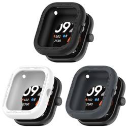 Poo4kark Hülle Kompatibel mit Redmi Watch 4 Smartwatch【Silikonhülle】 Weich Case Anti-Drop Schutzhülle 3PCS Ultradünne PC Schutz Uhrengehäuse (2-A+B+C, One Size) von Poo4kark