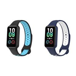 Poo4kark Watch Strap Hochwertiges Fensterersatz für Mi Band 8 Active/Redmi Band 2 bequemes 2PCS-Handgelenk Kinder Armbanduhr Mit Wecker (B-D+G, One Size) von Poo4kark