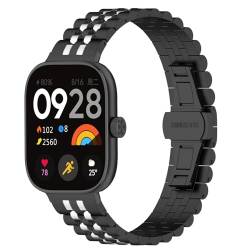 Poo4kark WatchBand Stilvolles Ersatz-Uhrenarmband mit Edelstahl-Nietenband, kompatibel mit Smartwatches Herren Armbanduhr Retro (H, One Size) von Poo4kark