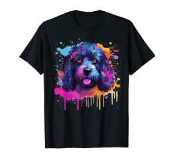 Bunte Splash Art Pudel Hund T-Shirt von Poodle Dogs Apparel