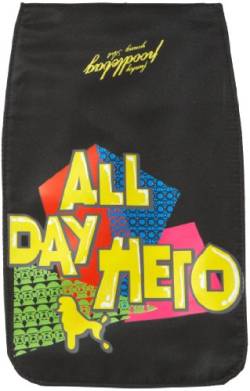 Poodlebags young Art - slogan- ritsch ratsch small Lid Hero- 3YA0312RRSLHERB, Unisex - Kinder Messengerbags, Schwarz (black), 18 x 1 x 27 cm (B x H x T) von Poodlebag