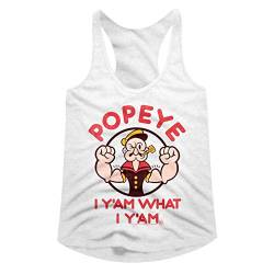 Popeye - Damen Yam Racerback Tank Top, Large, White von Popeye