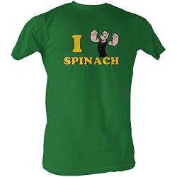 Popeye - Herren I <3 Spinat T-Shirt In Kelly Green, Large, Kelly Green von Popeye
