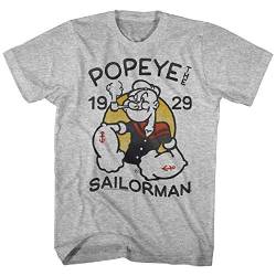 Popeye - - Herren Old Tat T-Shirt, X-Large, Gray Heather von Popeye