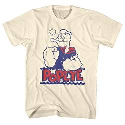 Popeye - Herren-Wah-T-Shirt, Large, Vintage White von Popeye