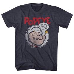 Popeye - Herren Y'Am T-Shirt, Large, Navy Heather von Popeye