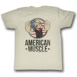 Popeye - Männer Muskel-T-Shirt, X-Large, Vintage White von Popeye