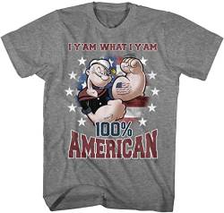 Popeye - - Männer Yam American T-Shirt, X-Large, Graphite Heather von Popeye