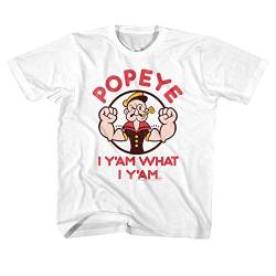 Popeye - Unisex-Kind Yam T-Shirt, X-Small (5-6), White von Popeye