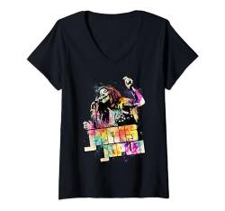 Janis Joplin Colors of Janis T-Shirt mit V-Ausschnitt von Popfunk