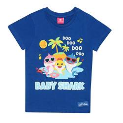 Baby Shark Familie Shades Baby-T-Shirt Marine 86 | Geschenkidee für Jungen, Baby-Größen von Popgear