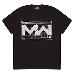 Call of Duty - Modern Warfare Reveal Map T Shirt, Adultes, S-2XL, Schwarz, Offizielle Handelsware von Popgear