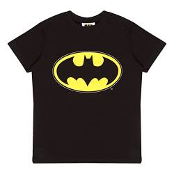 DC Comics Batman Klassisches Logo T Shirt, Kinder, 104-182, Schwarz, Offizielle Handelsware von Popgear