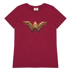 DC Wonder Woman 1984 Logo T Shirt ausgestattet, Damen, S-5XL, Burgund, Offizielle Handelsware von Popgear