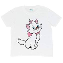 Disney Aristocats Marie Mädchen-T-Shirt Weiß 98 | Geschenkidee für Mädchen, Mädchen Mode Top, klassische Karikatur von Popgear