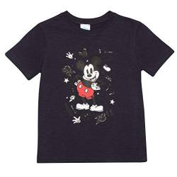 Disney Mickey 28 T Shirt, Mädchen, 104-152, Marine, Offizielle Handelsware von Popgear