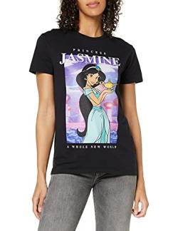 Disney Princess Jasmine Eine ganz Neue Welt Frauen Freund fit T-Shirt schwarz m | Geschenkidee für Damen, Charakter Oben von Popgear