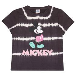 Disney Tie Dye Retro Minkey T Shirt, Mädchen, 128-170, Grey, Offizielle Handelsware von Popgear