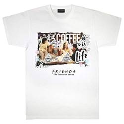 Friends Wenn Kaffee ist Leben Herren-T-Shirt Wei� M | Klassische Sitcom, Central Perk, Geschenkidee für Männer von Popgear