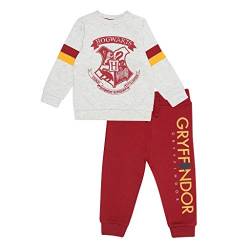 Harry Potter Hogwarts Crest Baby Sweat und Jogger Set Heather Grey 74 | Geschenkidee für Jungen, Baby-Größen, Zauberwelt von Popgear