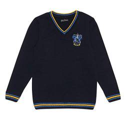 Harry Potter Ravenclaw Haus Junge Strickpullover Marine 116 | Geschenkidee für Jungen, Teen Größen, Hogwarts, Zauberwelt von Popgear