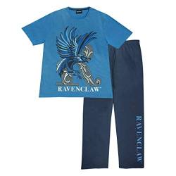 Harry Potter Ravenclaw Maskottchen Langer Pyjama, Adultes, 116-182, Blau, Offizielle Handelsware von Popgear